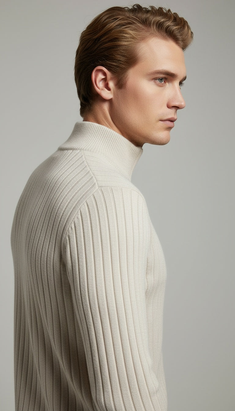 Edgar | Ribbed Half Zip Jumper