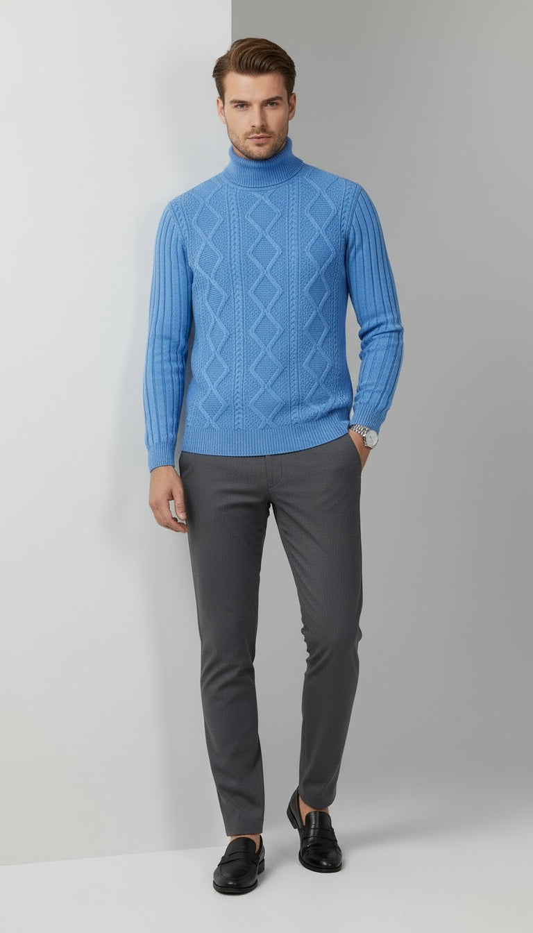 Aurelius Cable-Knit Turtleneck