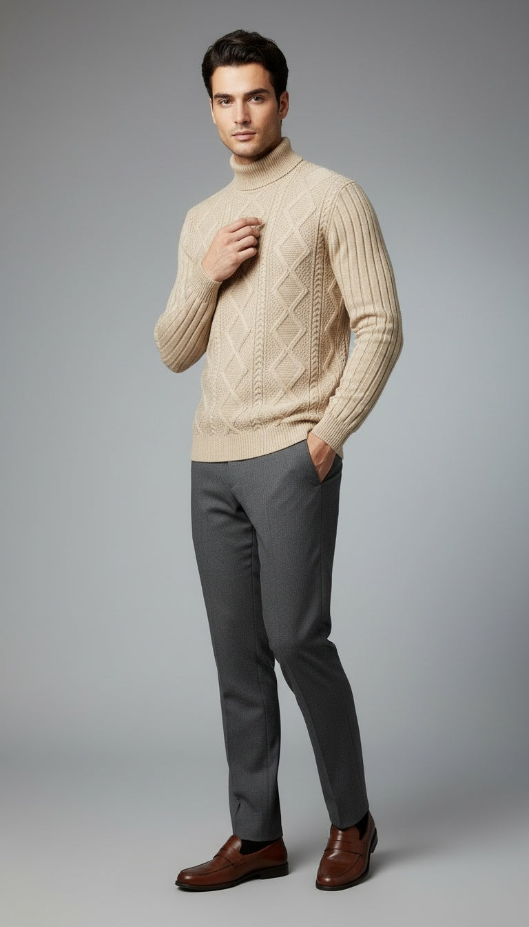 Aurelius Cable-Knit Turtleneck