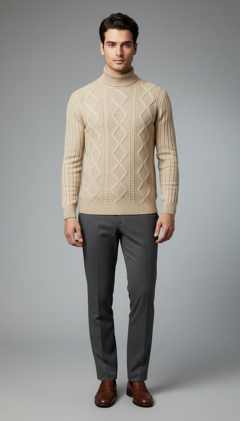 Aurelius Cable-Knit Turtleneck