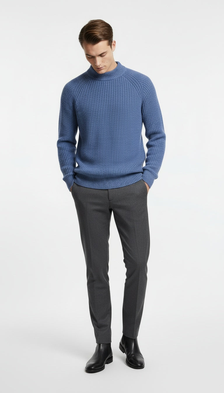 Ribbed Crewneck Sweater