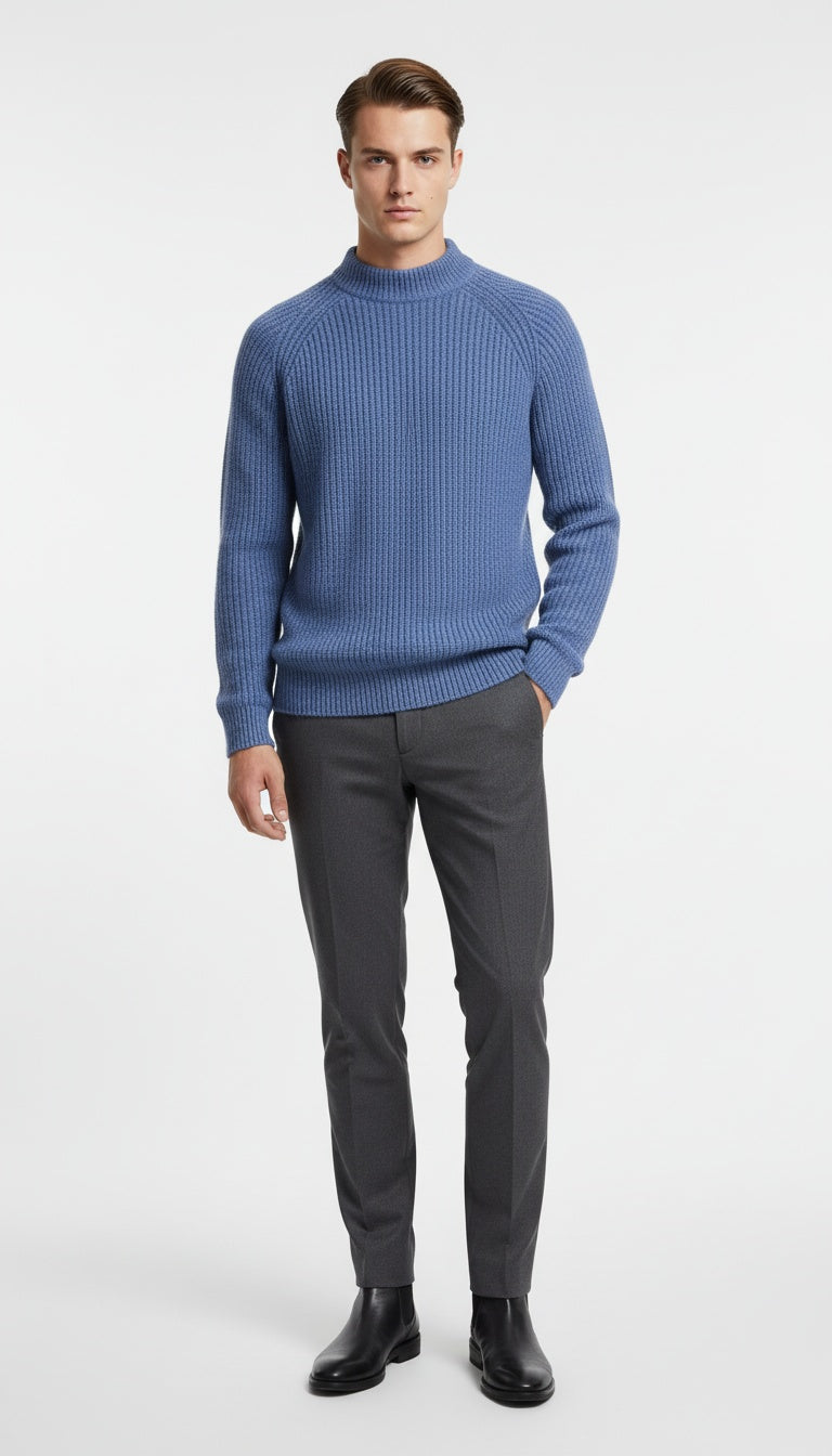 Ribbed Crewneck Sweater
