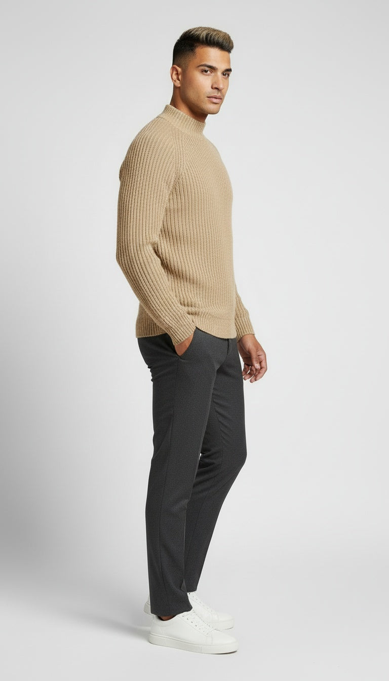 Ribbed Crewneck Sweater