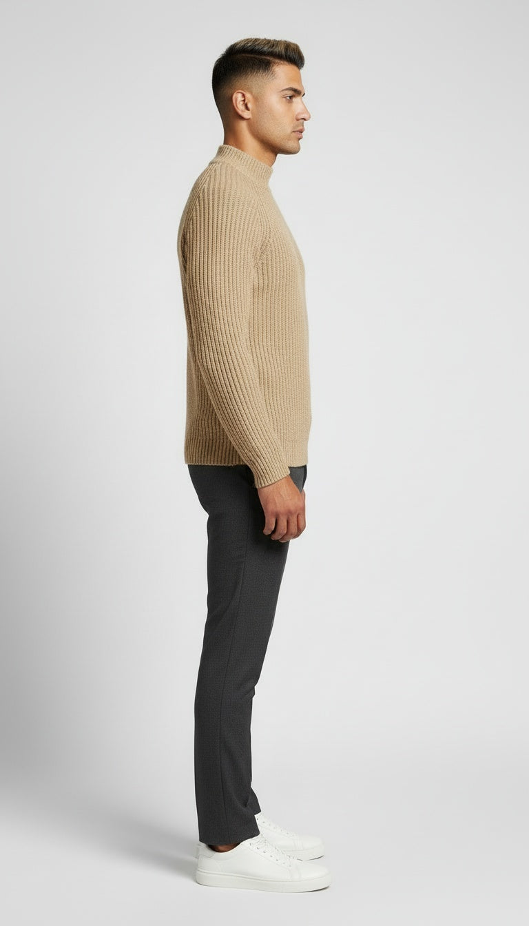 Ribbed Crewneck Sweater
