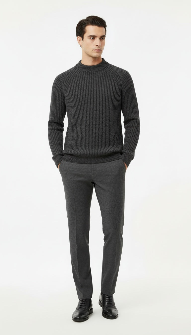 Ribbed Crewneck Sweater