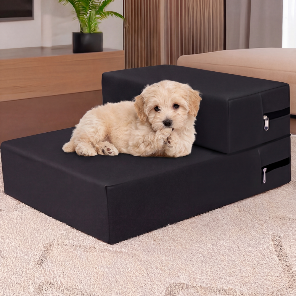 Waterproof Faux Leather Modular Pet Stairs Bed Combo
