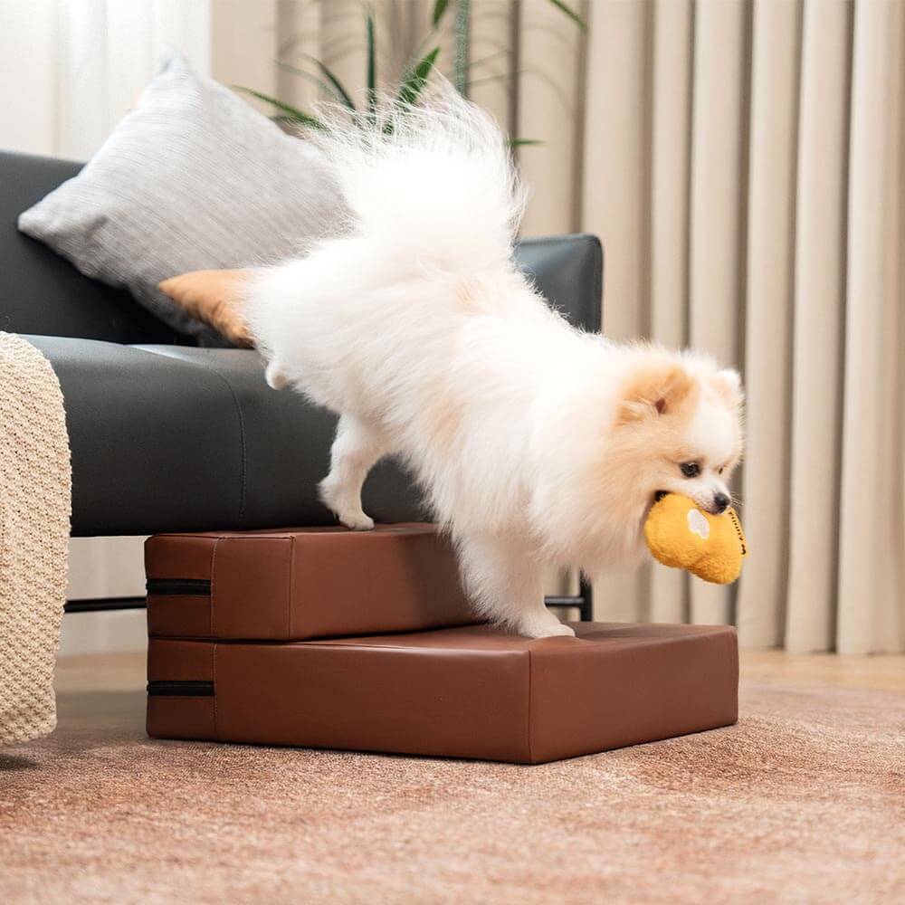 Waterproof Faux Leather Modular Pet Stairs Bed Combo