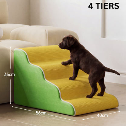 Orthopedic Foam Pet Stairs – Non-Slip, Washable Cover