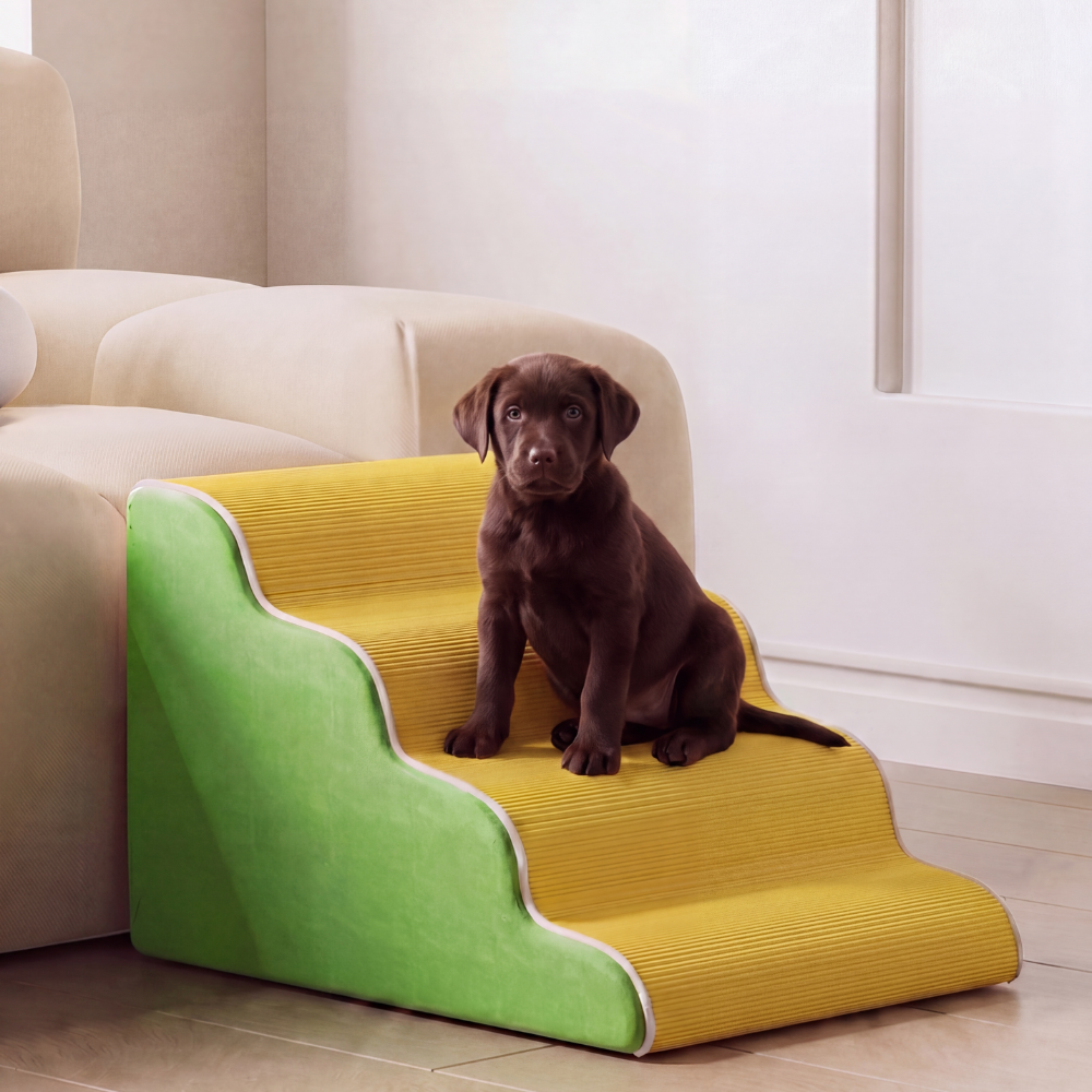 Orthopedic Foam Pet Stairs – Non-Slip, Washable Cover