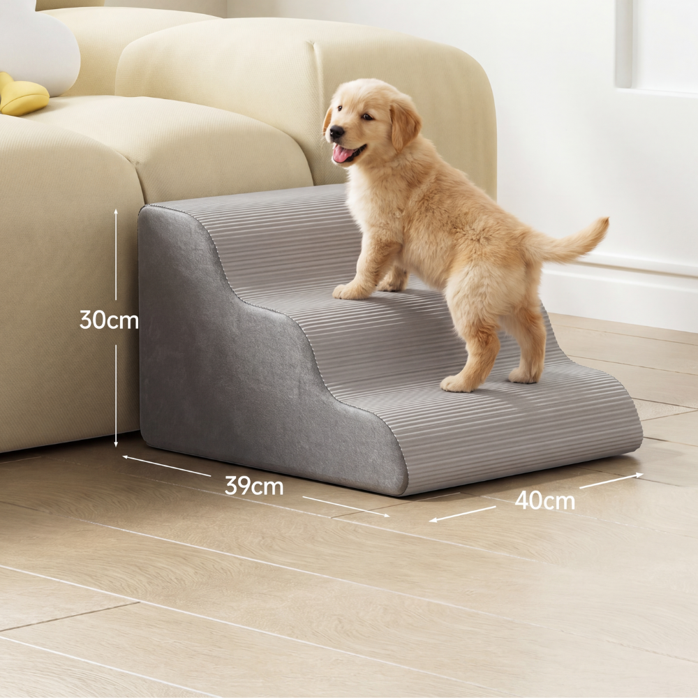 Orthopedic Foam Pet Stairs – Non-Slip, Washable Cover