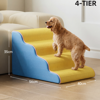 Orthopedic Foam Pet Stairs – Non-Slip, Washable Cover
