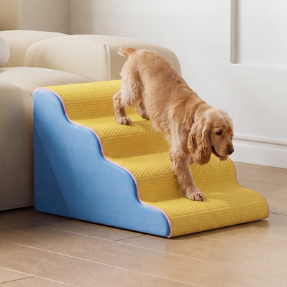 Orthopedic Foam Pet Stairs – Non-Slip, Washable Cover