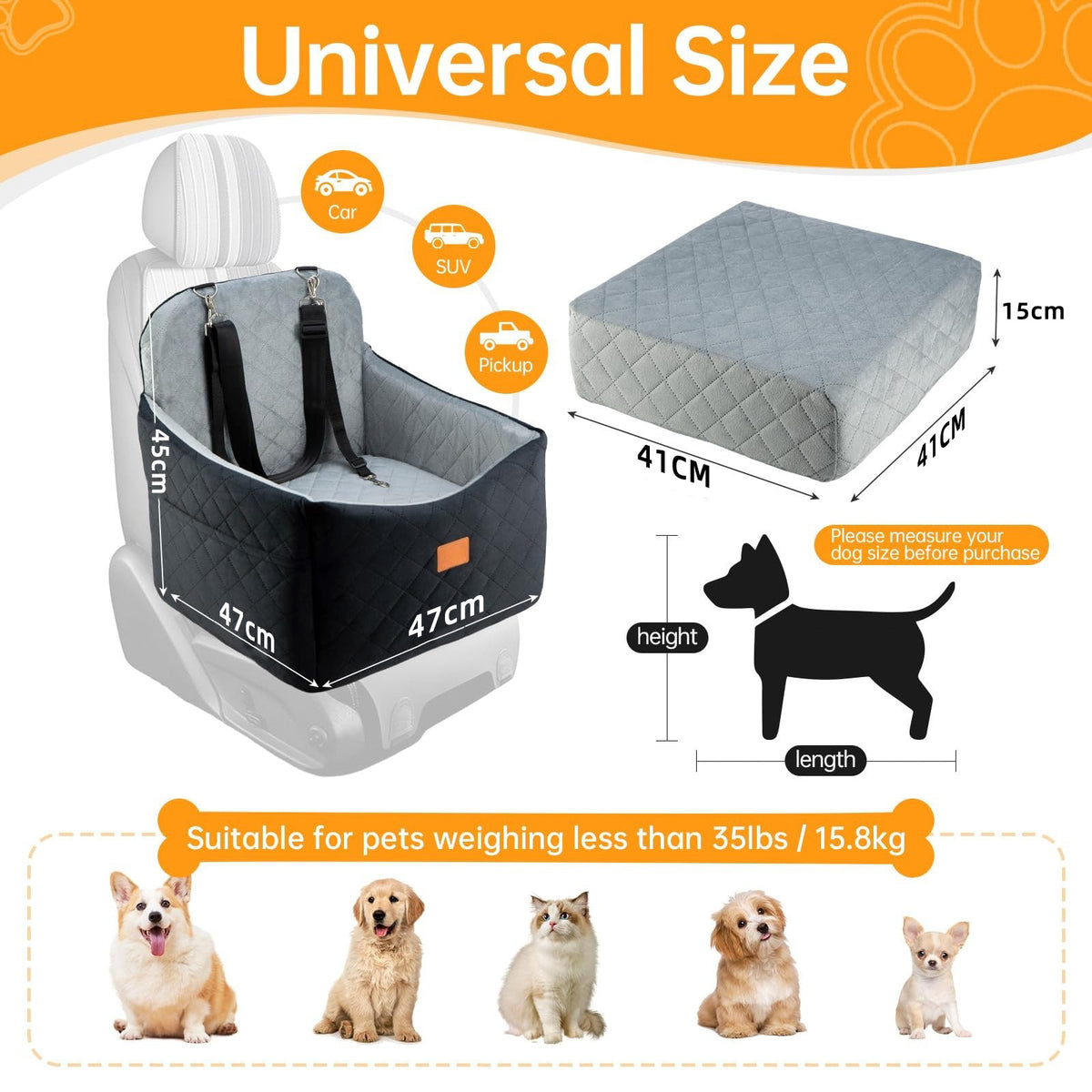 Cross-border Explosions Removable and Washable Pet Car Cat Nest Summer Cool Feeling Bottom Non-slip Car Nest Four Seasons Universal Dog Nest