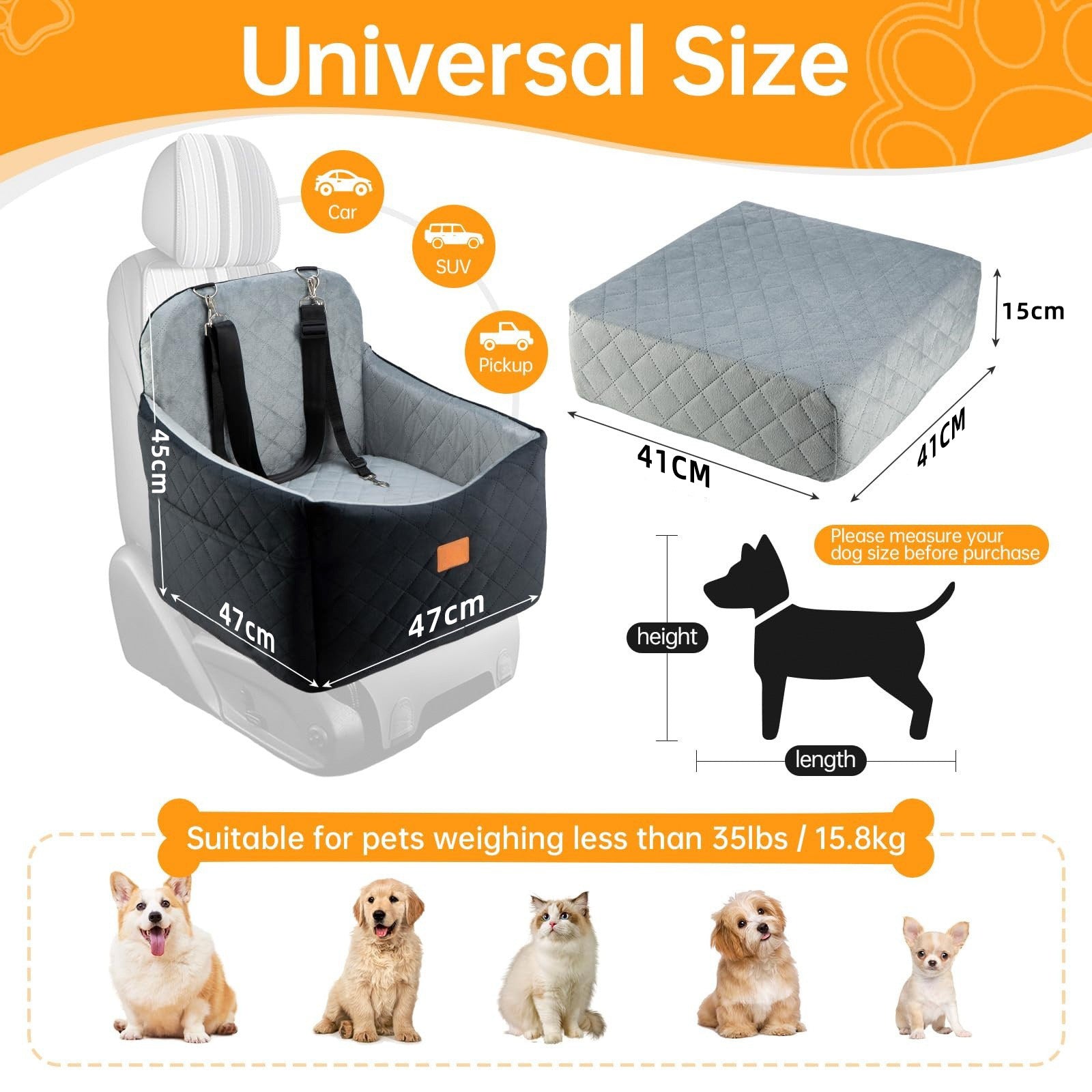Cross-border Explosions Removable and Washable Pet Car Cat Nest Summer Cool Feeling Bottom Non-slip Car Nest Four Seasons Universal Dog Nest