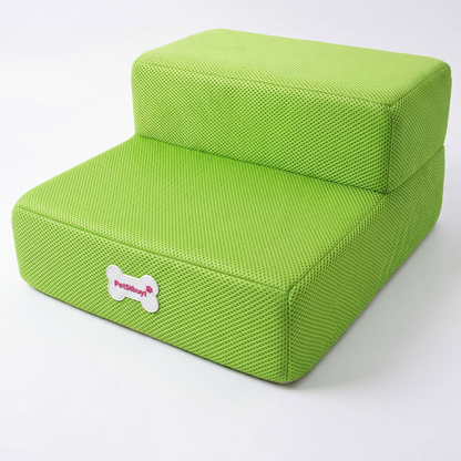 Plush Dog Stairs 2-Step Ramp for Couch and Bed Access