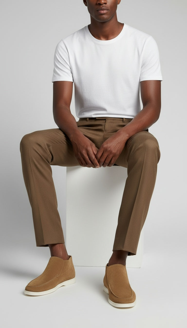 Casa Suede Ankle Loafers