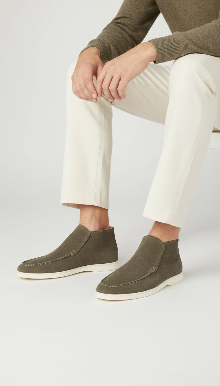 Casa Suede Ankle Loafers