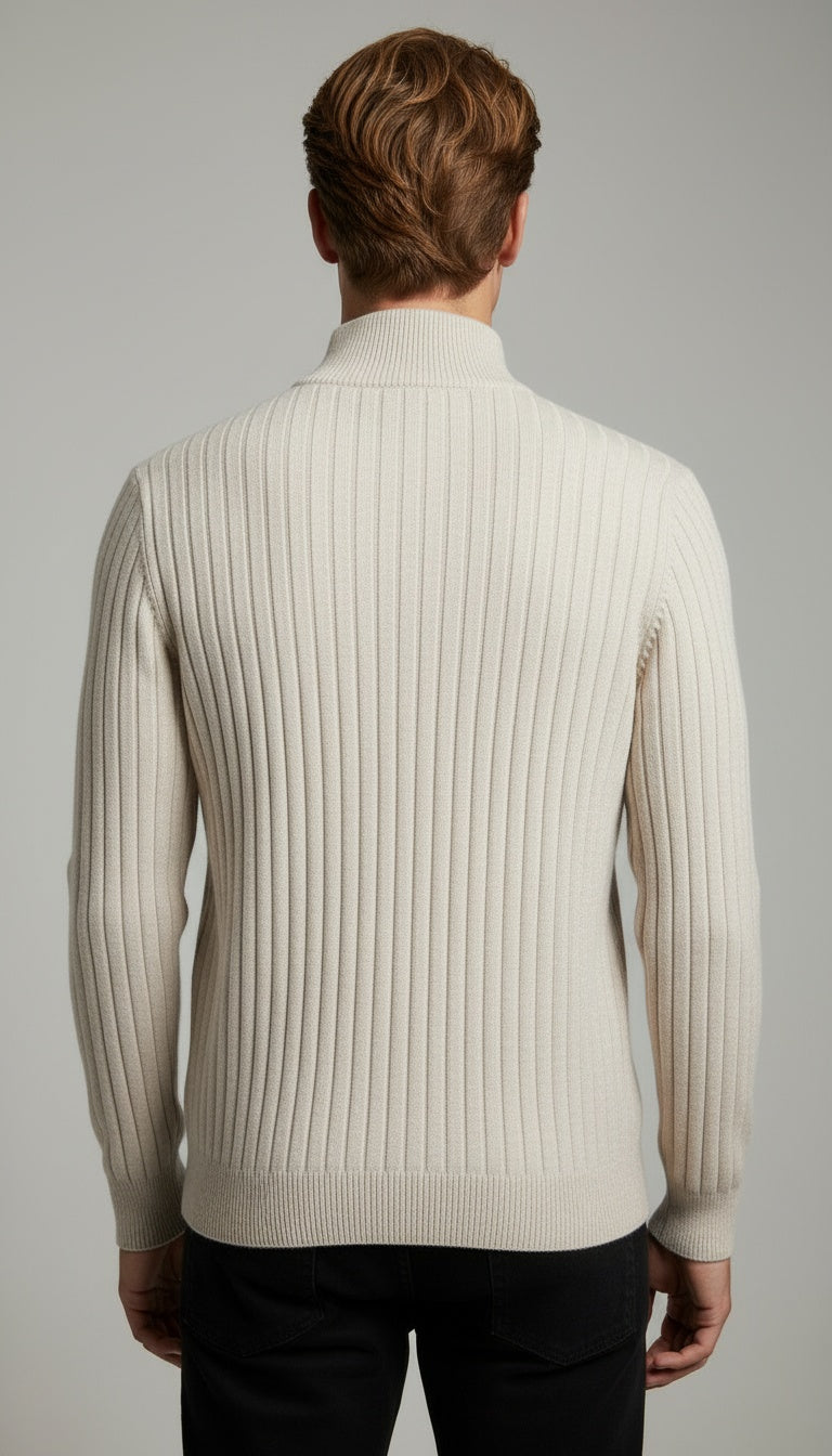 Edgar | Ribbed Half Zip Jumper
