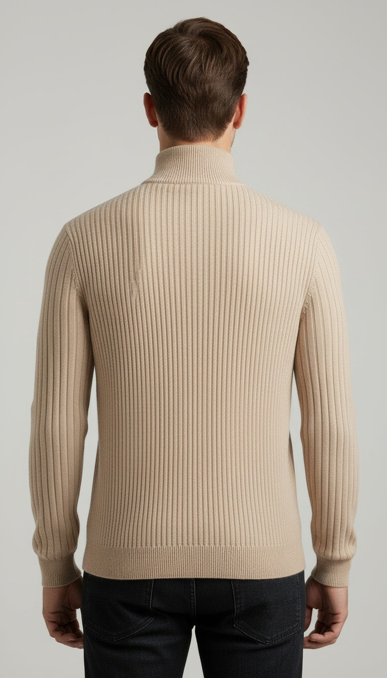 Edgar | Ribbed Half Zip Jumper