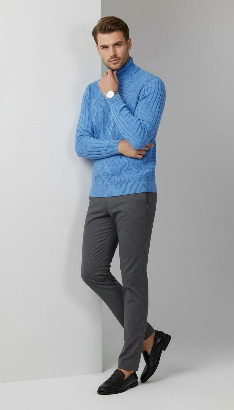 Aurelius Cable-Knit Turtleneck