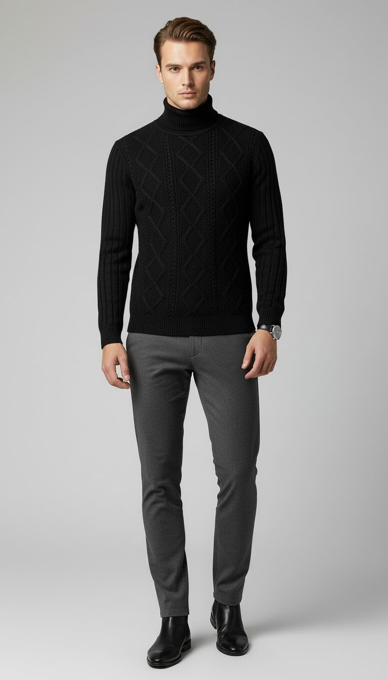 Aurelius Cable-Knit Turtleneck