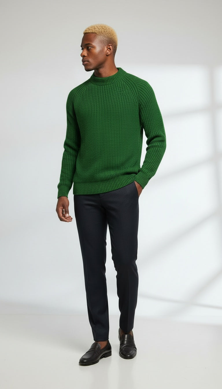 Ribbed Crewneck Sweater