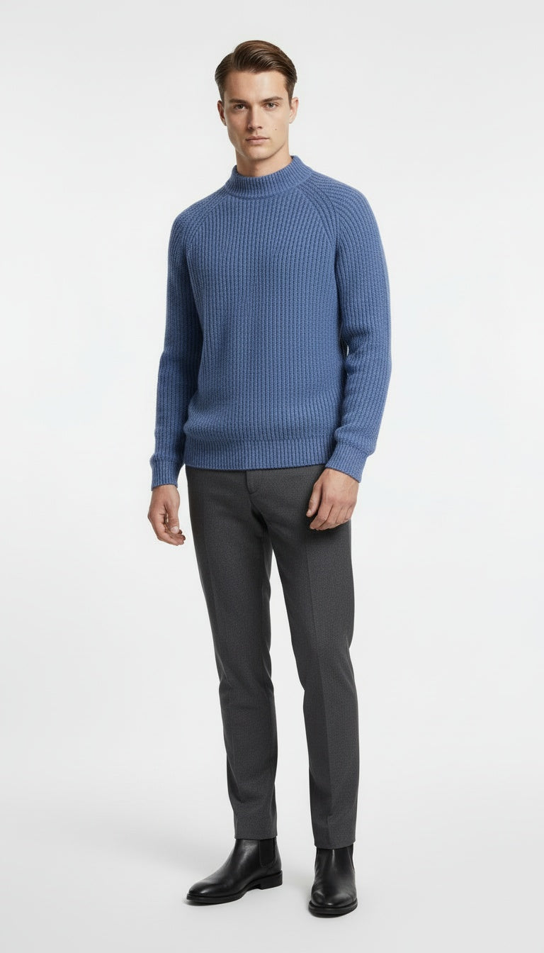 Ribbed Crewneck Sweater