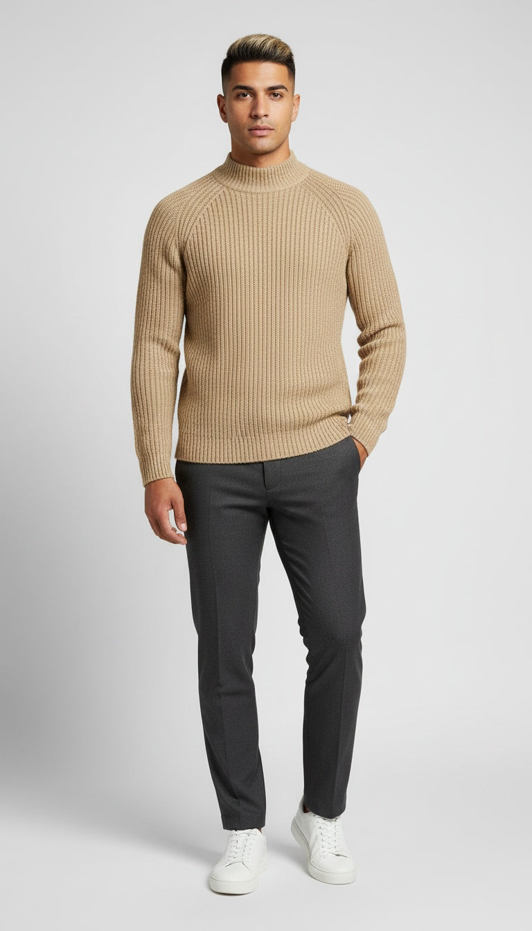 Ribbed Crewneck Sweater