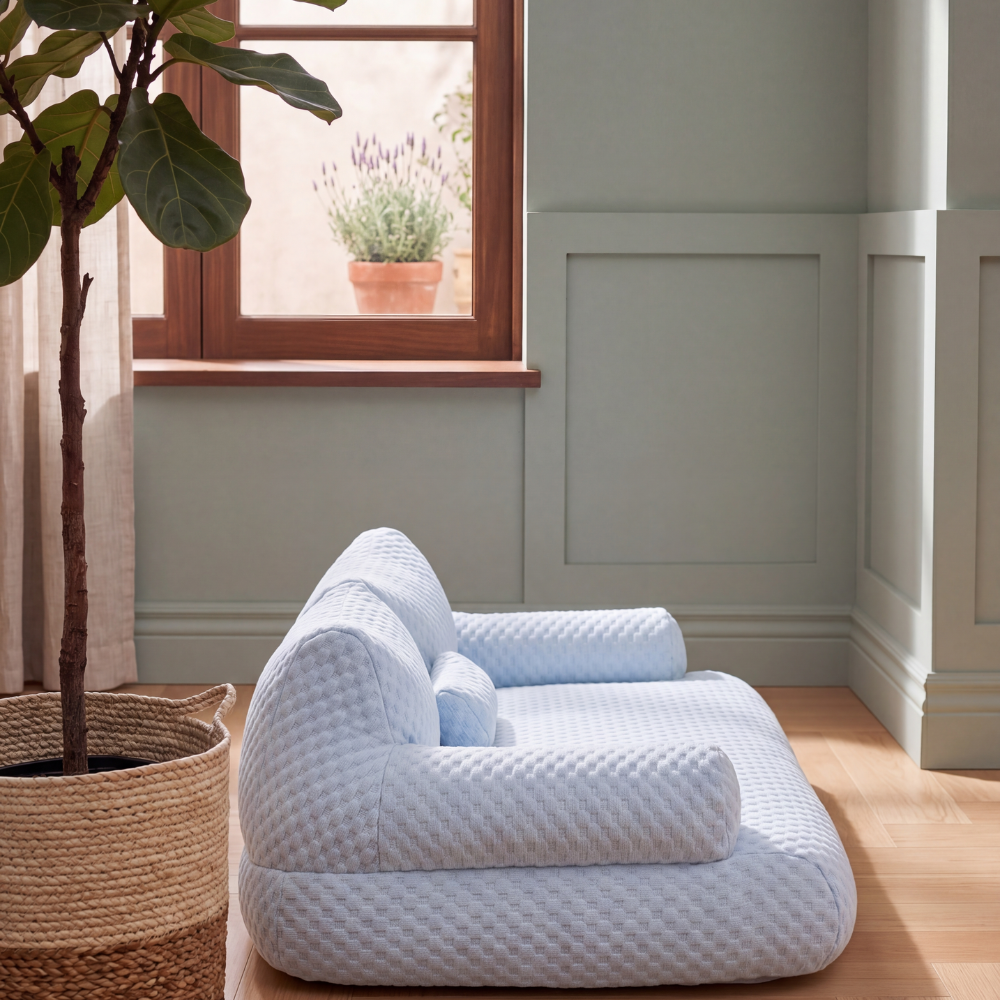 Washable Dog Bed with Cooling Fabric Surface