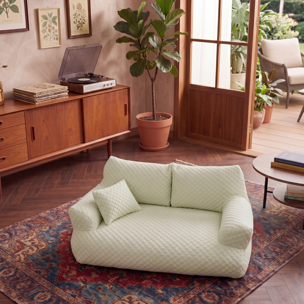 Washable Dog Bed with Cooling Fabric Surface