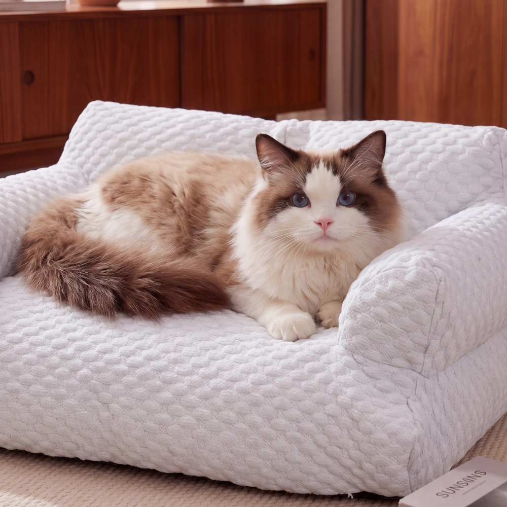 Washable Dog Bed with Cooling Fabric Surface