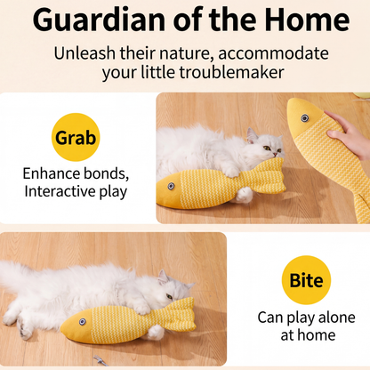 Catnip Plush Fish Toy – Interactive Cat Kicker