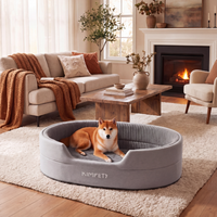 Orthopedic Bolster Pet Bed With High Sides