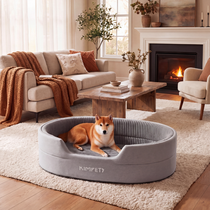 Orthopedic Bolster Pet Bed With High Sides