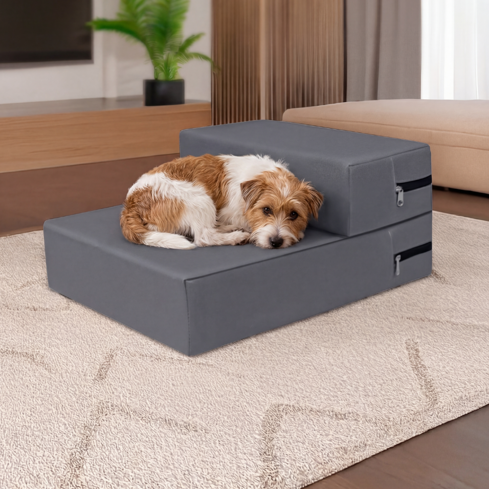 Waterproof Faux Leather Modular Pet Stairs Bed Combo