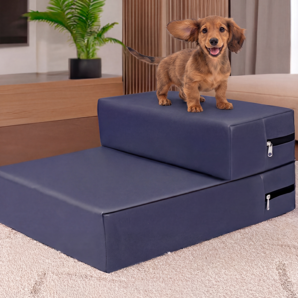 Waterproof Faux Leather Modular Pet Stairs Bed Combo