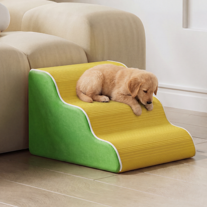 Orthopedic Foam Pet Stairs – Non-Slip, Washable Cover